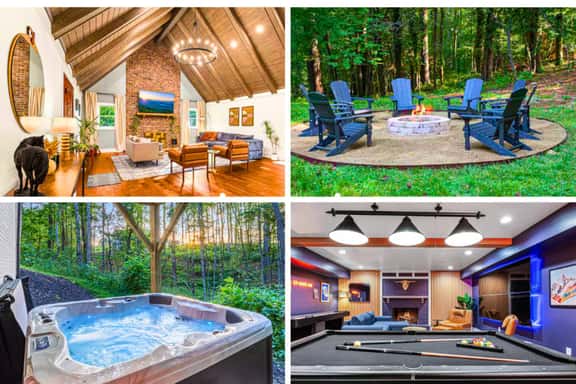 Wooded Oasis, HotTub, Sauna, GameRoom, 15min 2 AVL - Image 1